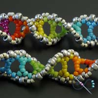 Beaded DNA Earrings
