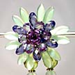Purple and Green Flower Necklace