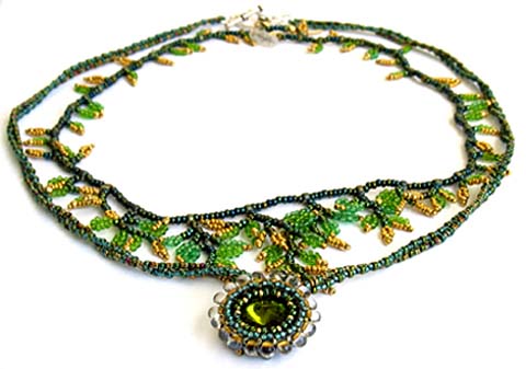 Rivoli Leaf Necklace