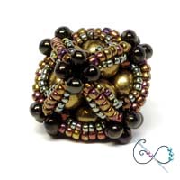 Ionnic Polyhedra Beaded Bead