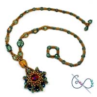 Rivoli Urchin Beaded Necklace