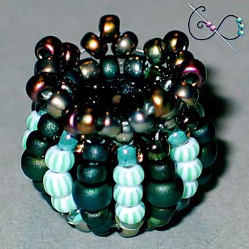 Spinning Top Beaded Bead - Free Pattern