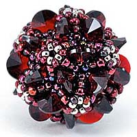 Circle Starburst Beaded Bead