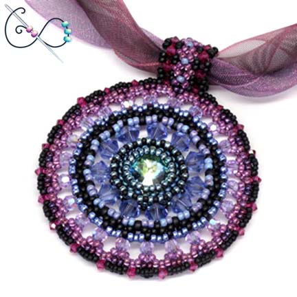 Color Medallion Beaded Pendant