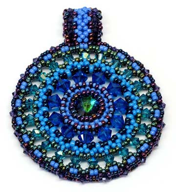 Color Medallion Beaded Pendant