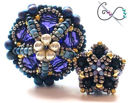 Ionic Polyhedra Beaded Bead