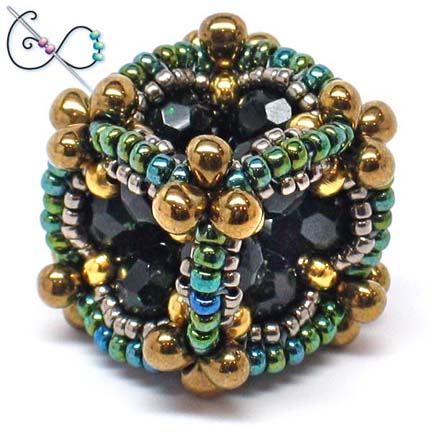 Ionic Polyhedra Beaded Bead