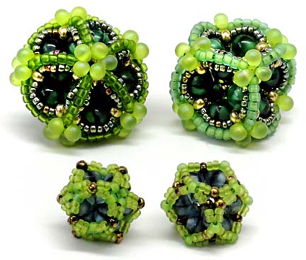 Ionic Polyhedra Beaded Bead