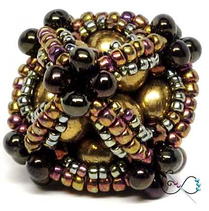 Ionic Polyhedra Beaded Bead